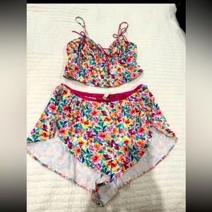 For Love and Lemons Floral Print PJ set